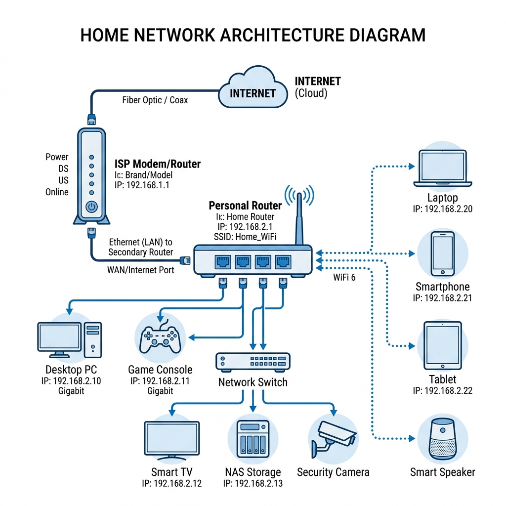 Double NAT network architecture diagram
